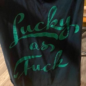 Womens cute tank top “lucky as f**k”